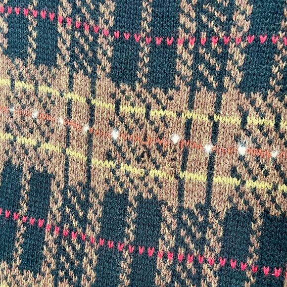 Vintage Y2K Susan Bristol Fall Embroidered Mixed Media Knit Vest Size Medium - Picture 8 of 11